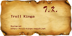 Troll Kinga névjegykártya